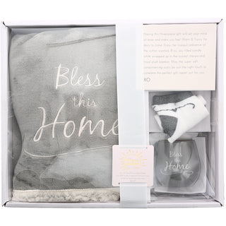 Home 42" x 50" Sherpa Lined, Royal Plush Blanket Gift Set