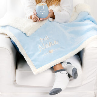 Nana 42" x 50" Sherpa Lined, Royal Plush Blanket Gift Set