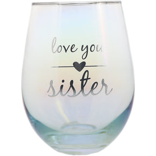 Sister 18 oz Stemless Glass & Sock Set