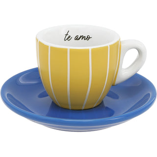 Te Amo 2.5 oz Espresso Cup and Saucer