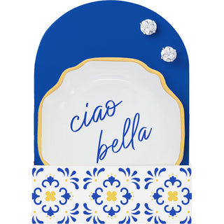 Ciao Bella 2.75" Trinket Dish & 5mm Cubic Zirconia Stud Earring