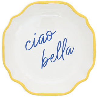 Ciao Bella 2.75" Trinket Dish & 5mm Cubic Zirconia Stud Earring