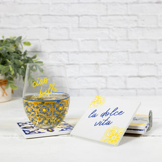 Ciao Bella 4" Ceramic Coasters (Set of 4)