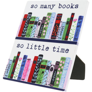 So Many Books 5.5" Ceramic Plaque
