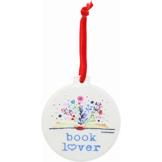 Book Lover 3.5" Ceramic Ornament
