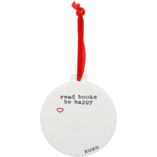Book Lover 3.5" Ceramic Ornament