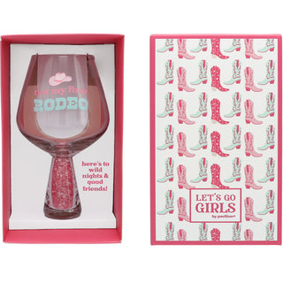Rodeo Gift Boxed 18 oz Wine Glass