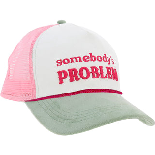 Problem Teal Suede Adjustable Trucker Hat