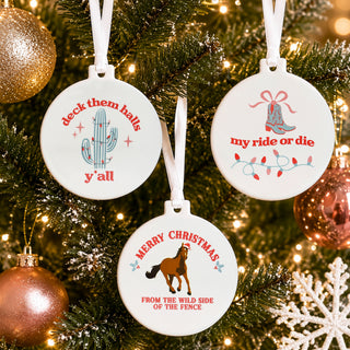 Ride Or Die 3.5" Ceramic Ornament