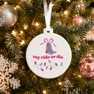 Ride Or Die 3.5" Ceramic Ornament