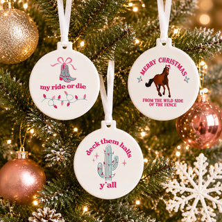 Merry Christmas 3.5" Ceramic Ornament