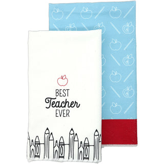 Best Teacher Ever Tea Towel Gift Set
(2 - 19.75" x 27.5")
