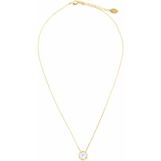 Middle School Crystal 16"-17.5" Gold Plated Necklace