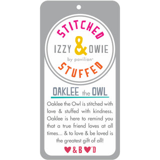 Oaklee the Owl 13" Owl Stuffed Animal/Door Stopper