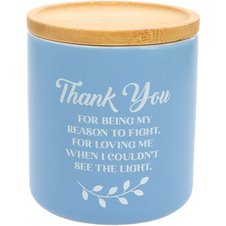 Thank You 8 oz 100% Soy Wax Candle with Bamboo Lid, Scent: Lavender