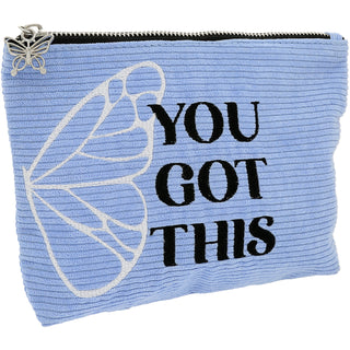 You Got This Corduroy Zippered Pouch