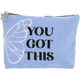 You Got This Corduroy Zippered Pouch