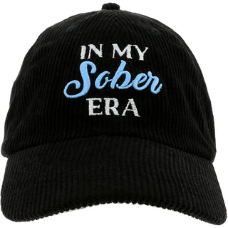 Sober Era Black Adjustable Corduroy Hat