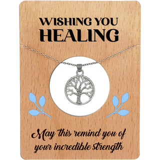 Healing Adjustable Rhodium Plated Necklace