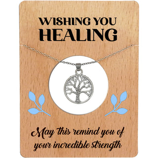 Healing Adjustable Rhodium Plated Necklace