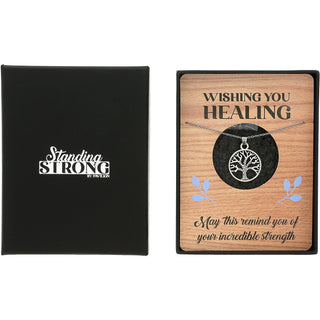 Healing Adjustable Rhodium Plated Necklace