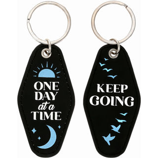 Keep Going Vegan Leather Keychain