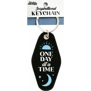 Keep Going Vegan Leather Keychain
