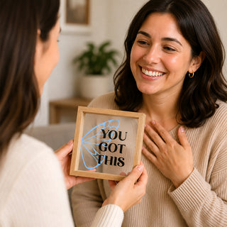 You Got This 5" x 5" Framed Glass Plaque