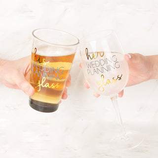 His Glass 16 oz Pint Glass Tumbler