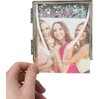 Born to Sparkle 4.75" Hinged Sentiment Frame