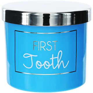 First Tooth Blue 2.5" Glass Memory Box