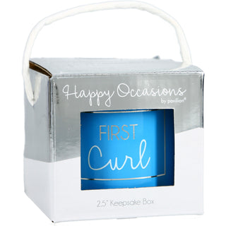 First Curl Blue 2.5" Glass Memory Box