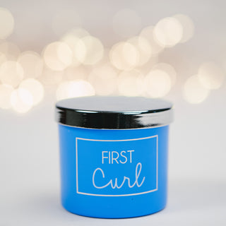 First Curl Blue 2.5" Glass Memory Box