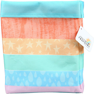 Rainbow Stripes 7.25" x 9" Canvas Basket