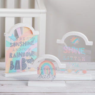 Shine Little One 8" Self Standing Plaque