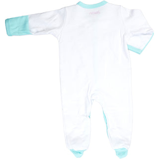 Blessed Baby Teal Trimmed Sleeper