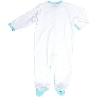 Blessed Baby 0-6 Months Teal Trimmed Sleeper