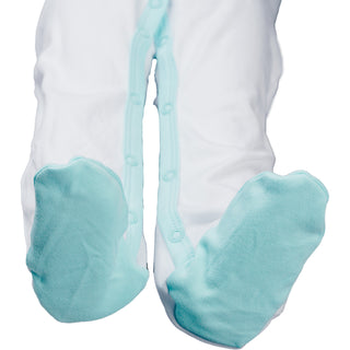 Blessed Baby 0-6 Months Teal Trimmed Sleeper