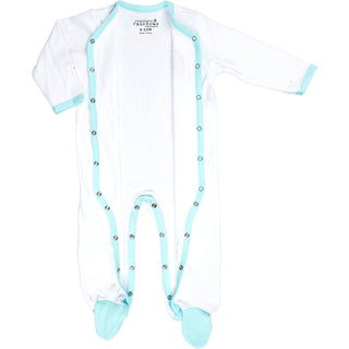 Blessed Baby 0-6 Months Teal Trimmed Sleeper