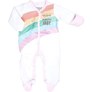 My Sunshine 0-6 Months Pink Trimmed Sleeper