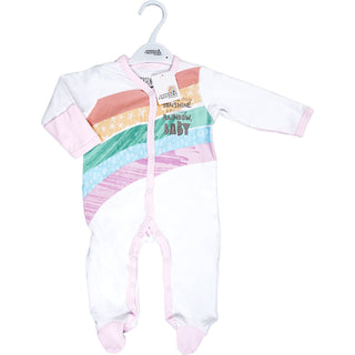 My Sunshine 0-6 Months Pink Trimmed Sleeper