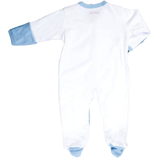 Shine Little One 0-6 Months Blue Trimmed Sleeper