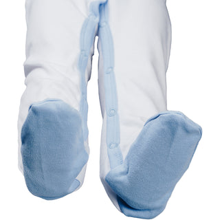 Shine Little One 0-6 Months Blue Trimmed Sleeper