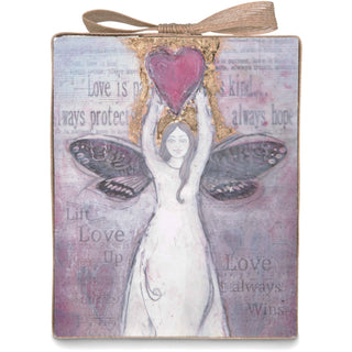 Love 6.75" Angel Sheet Music Plaque