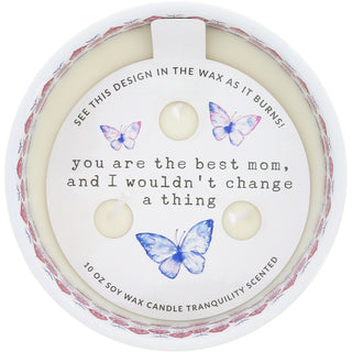 Mom 10 oz 100% Soy Wax Reveal, Triple Wick Candle Scent: Tranquility