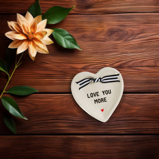 Love You More 4.5" x 4.5" Heart-Shaped Keepsake Dish