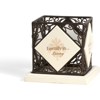 Family 4.25" Square Candle Holder