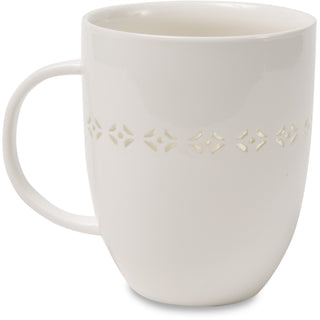 Run on Coffee  24 oz Pierced Porcelain Cup