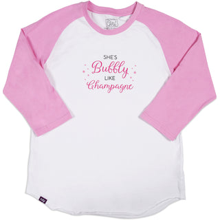 Girly Girl S - 3/4 Length Sleeve Ladies T-Shirt