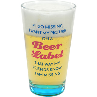 Beer Label 16 oz Pint Glass Tumbler
